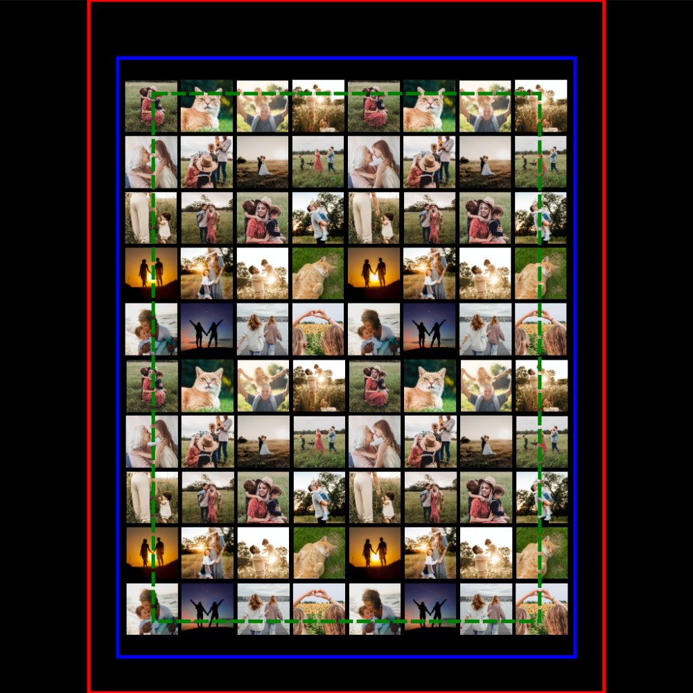Personalized 80 Photo Collage Hanging Tapestry