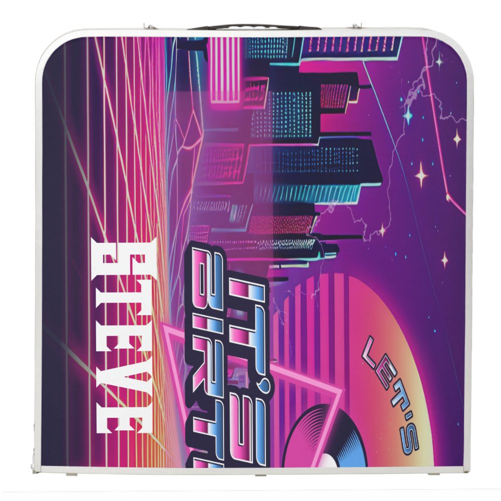 Rockin Vaporwave Party Beer Pong Table