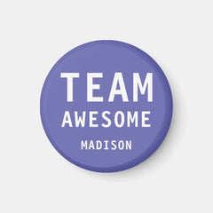 Funny Team Awesome Purple Personalized Name Magnet