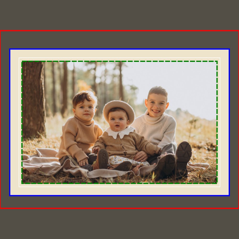 Modern Beige Frame Custom Family Photo Canvas Hanging Tapestry