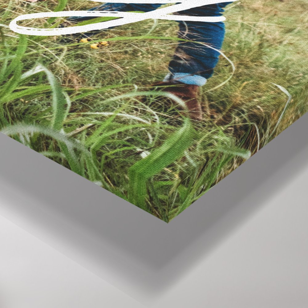 Family Modern typography overlay photo Canvas Print