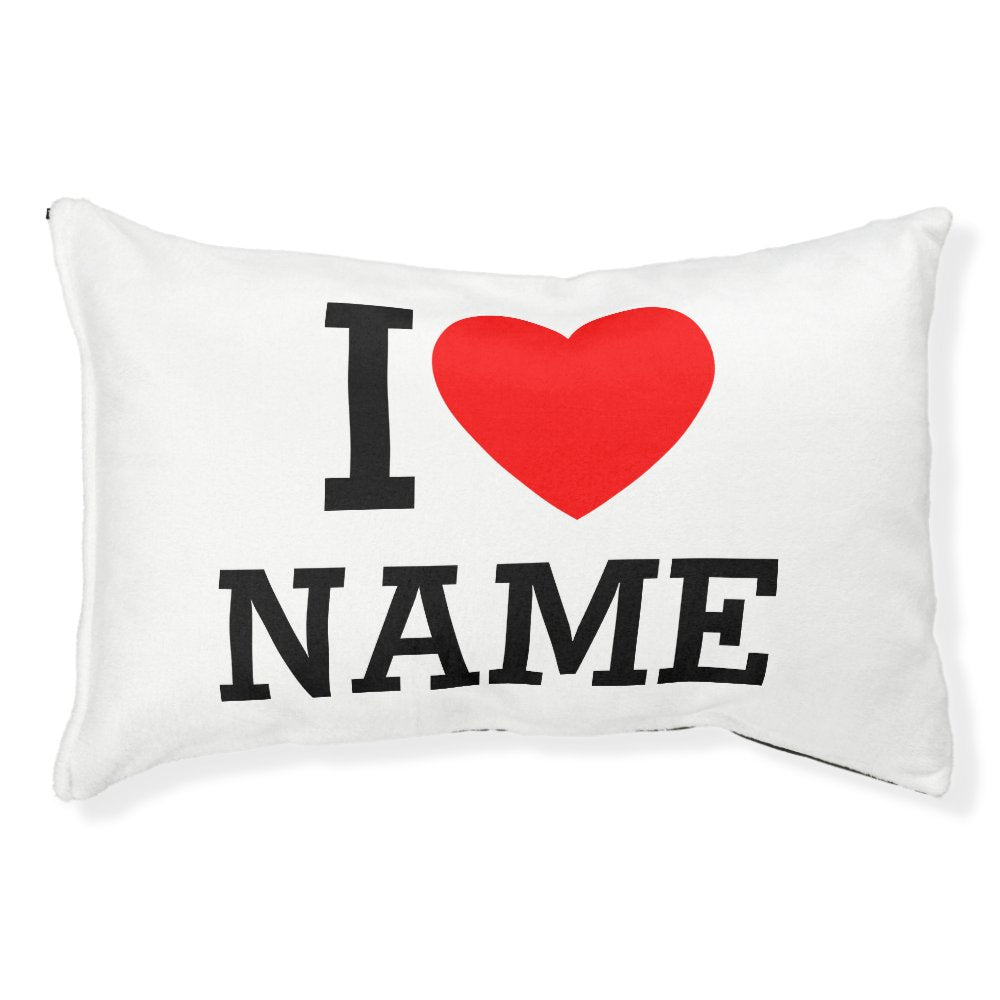 I Heart Name Pet Bed