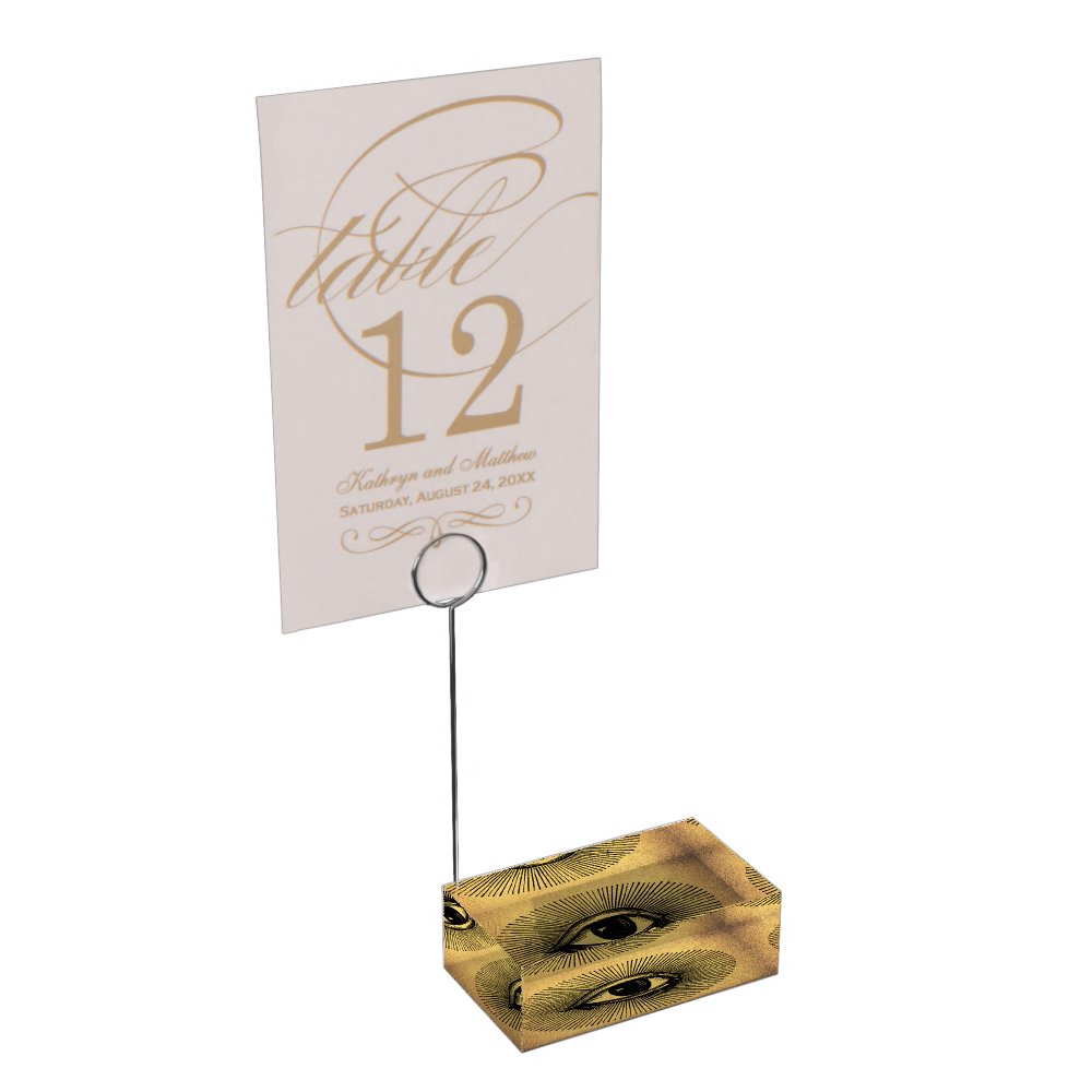 Eyeball | Table Card Holder | Gold