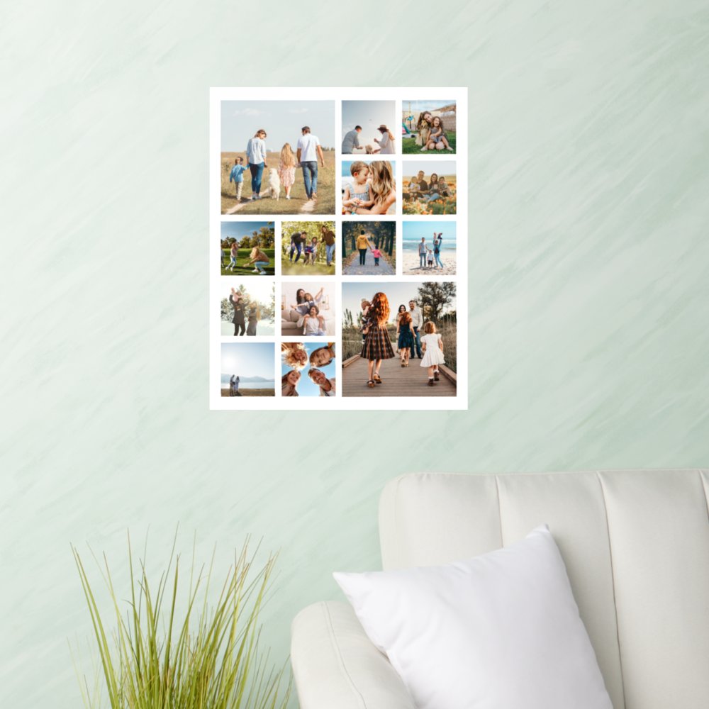 Create Your Own 14 Photo Collage Wall Decal