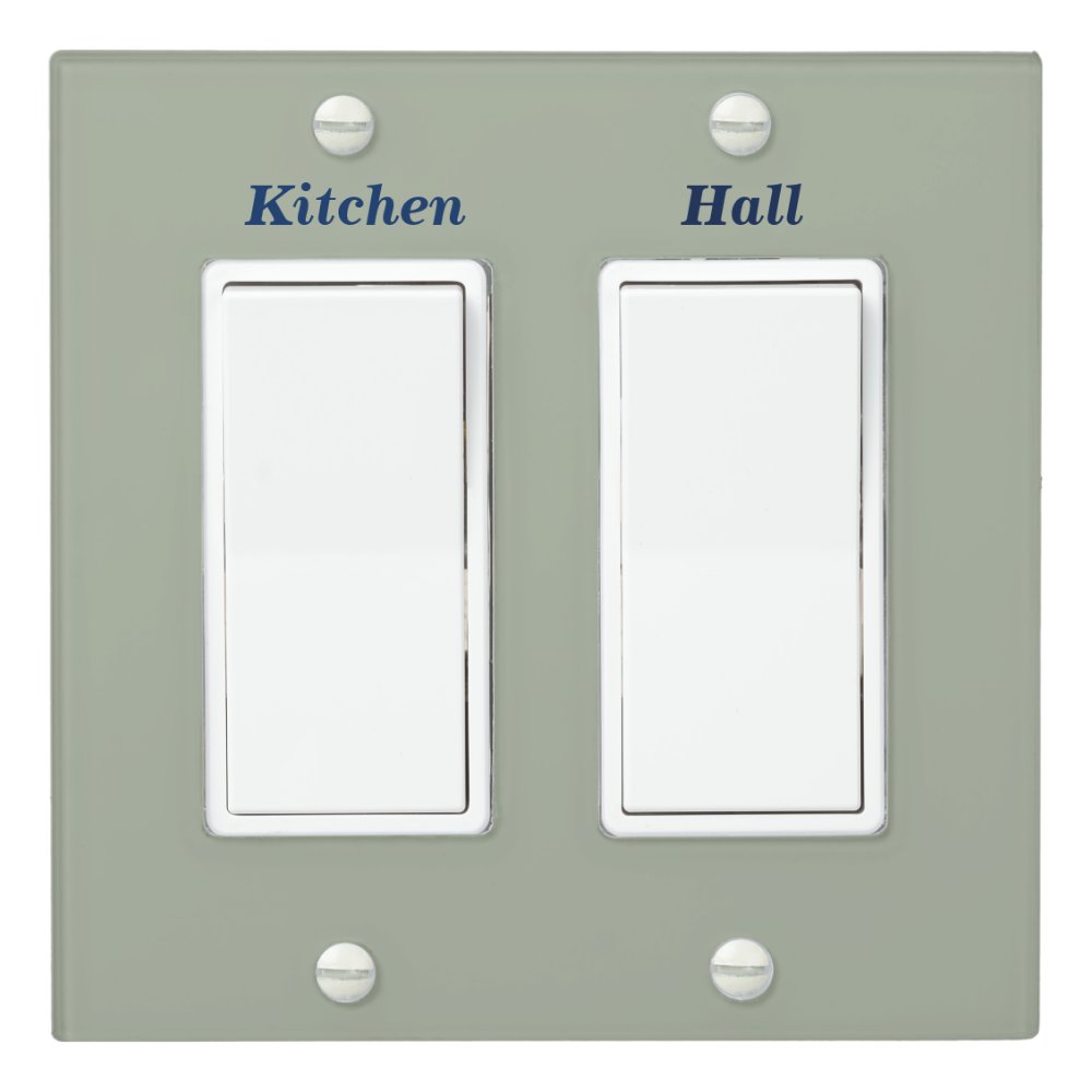 Labeled Light Switch Cover - Rectangle