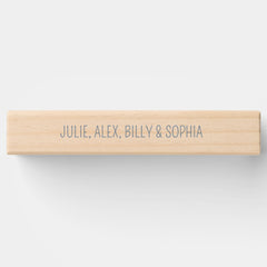 Modern Minimal Blue Custom Name Topple Tower