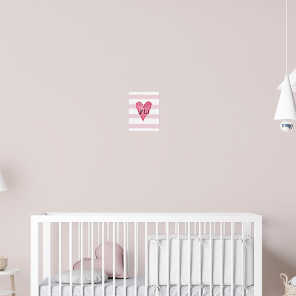 You are Loved Customizable Pink Heart Baby Girl's Poster