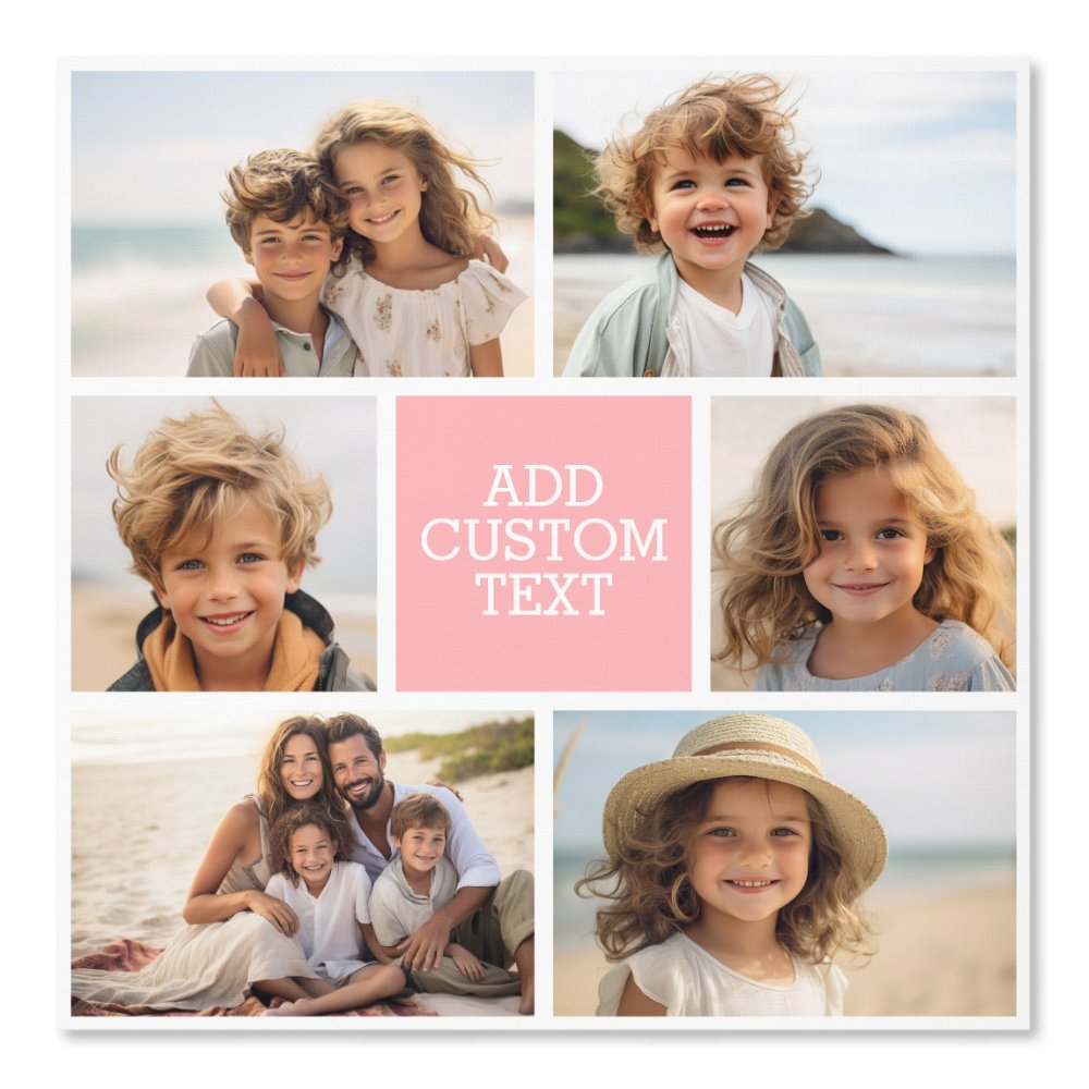 Create Your Own Photo Collage - 6 photos Monogram Wallpaper