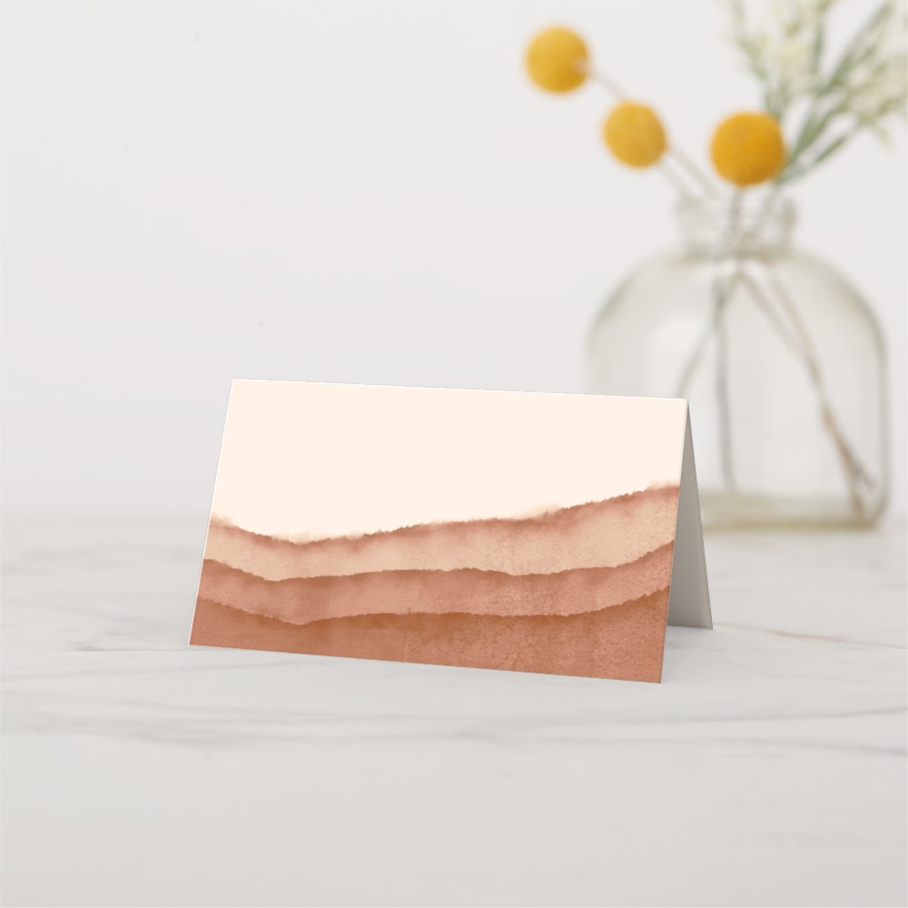 Terracotta Ombre | Minimalist Boho Wedding Place  Card