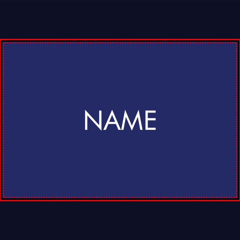 Minimalist navy blue custom name paper placemats