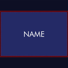 Minimalist navy blue custom name paper placemats