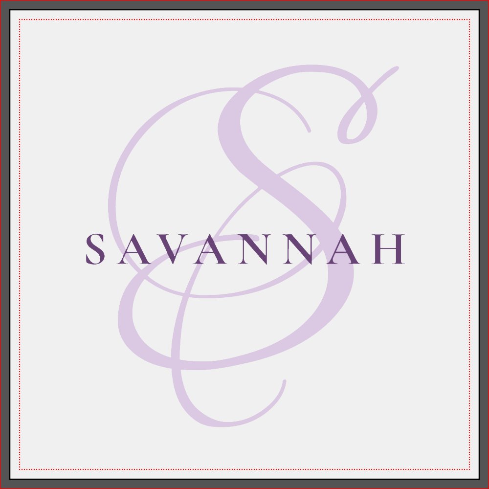 Modern Stylish Monogram Script Blush Name Wall Decal