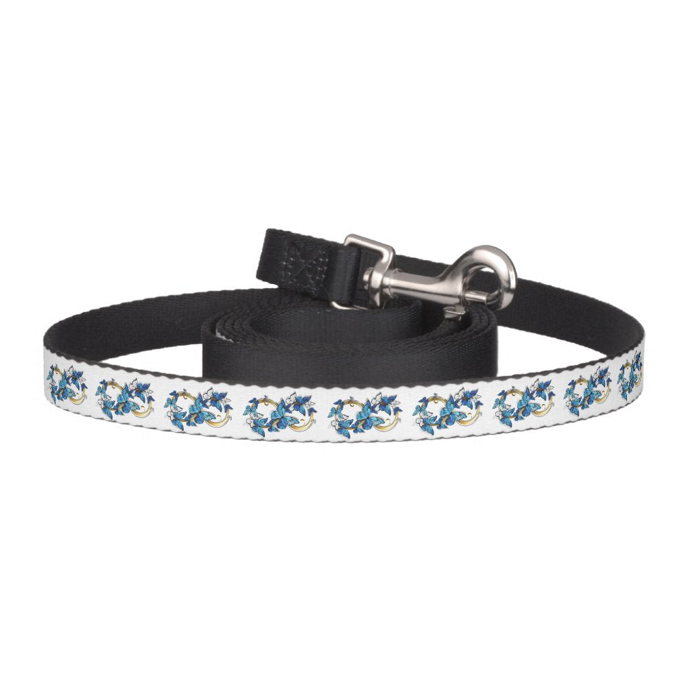 Symbol Infinity of Blue Morpho Butterflies Pet Leash
