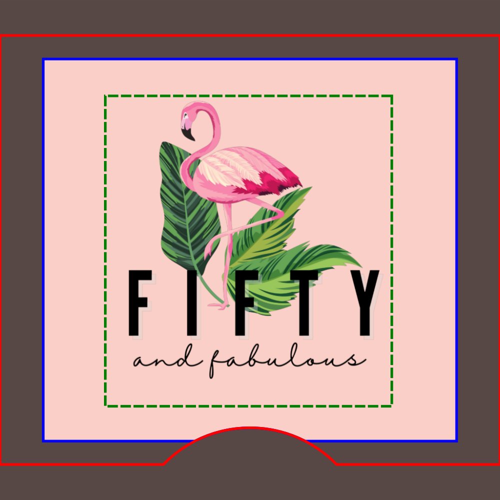 Fifty Fabulous Pink Flamingo 50th Birthday Can Cooler