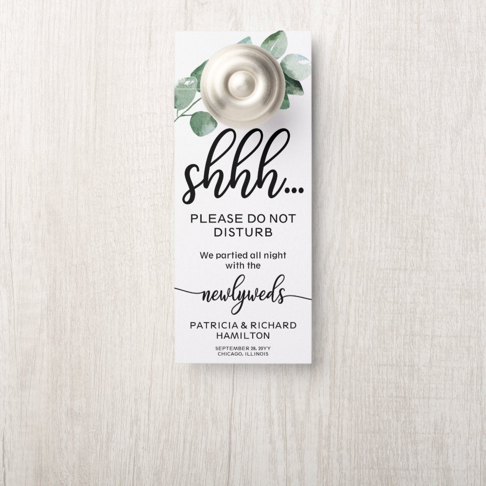 Door Hanger Wedding Do Not Disturb Sign