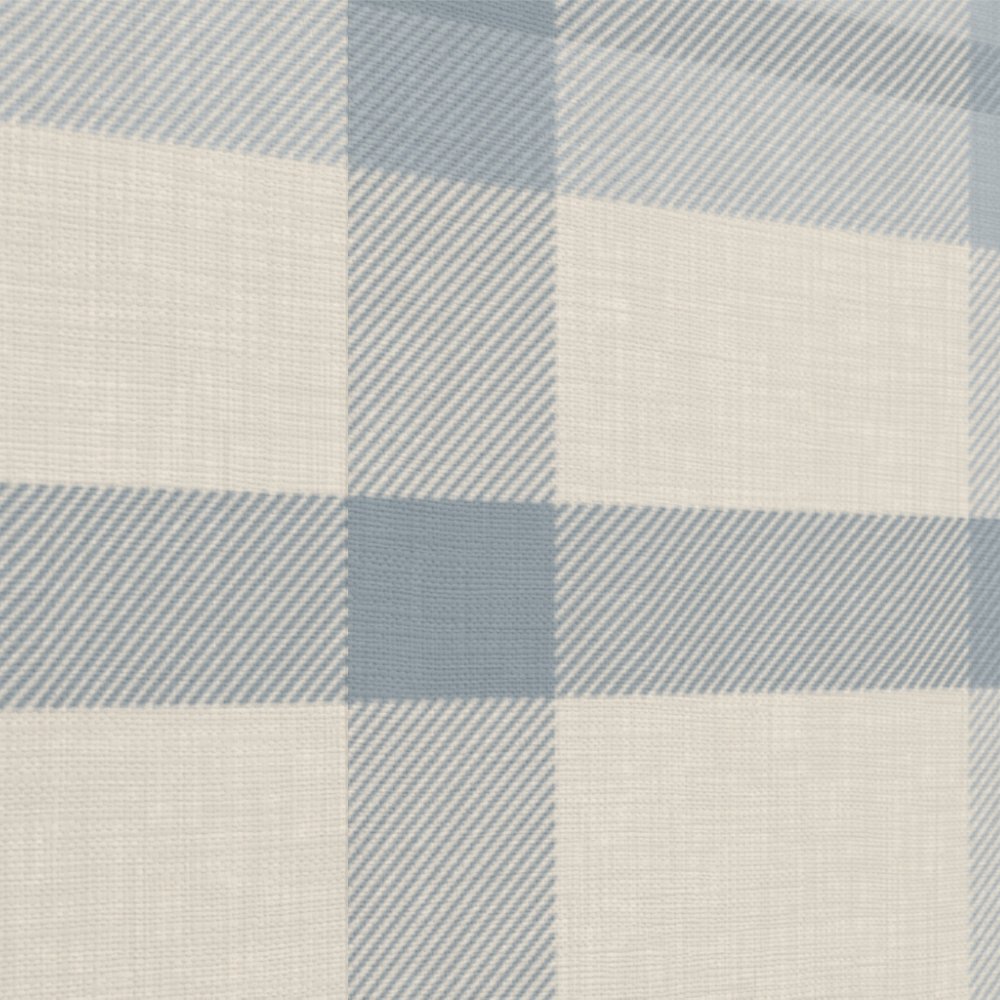Masculine Muted Blue Plaid w/ Linen Texture Wallpaper