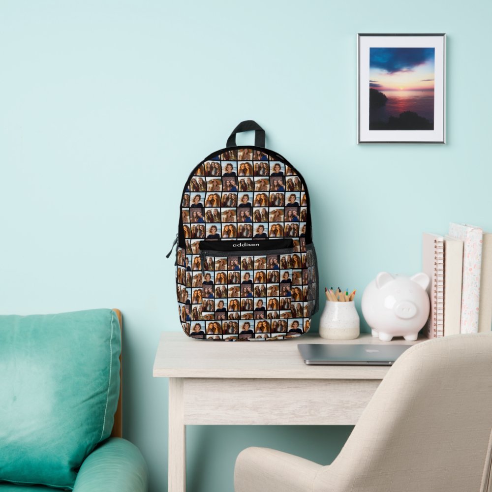 6 Photo - All Over Pattern - black white Printed Backpack