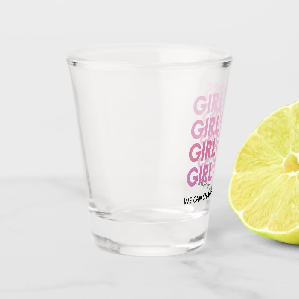 Modern Pink Girl Boss Best Girly Gift Shot Glass