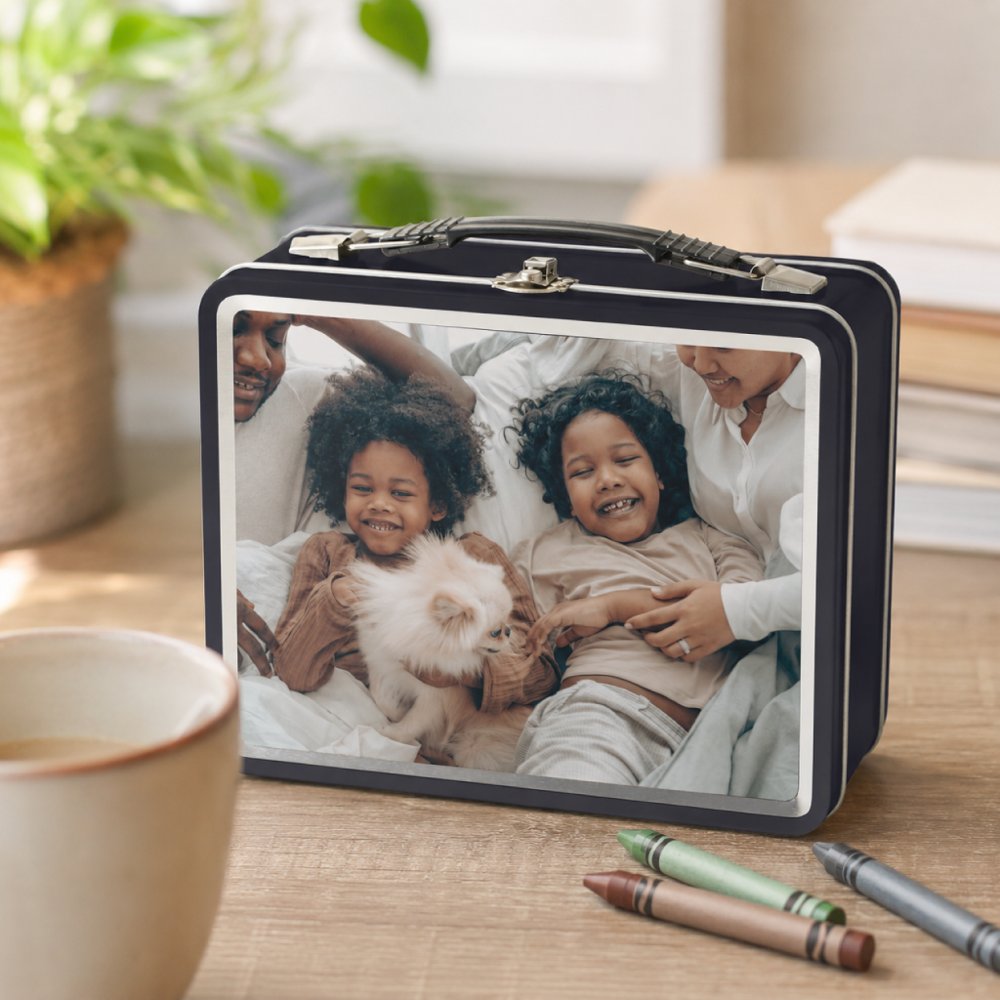 Unique personalized custom metal lunch box