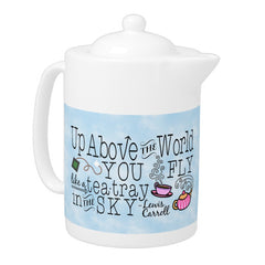Alice in Wonderland Whimsical Tea Carroll Quote Teapot