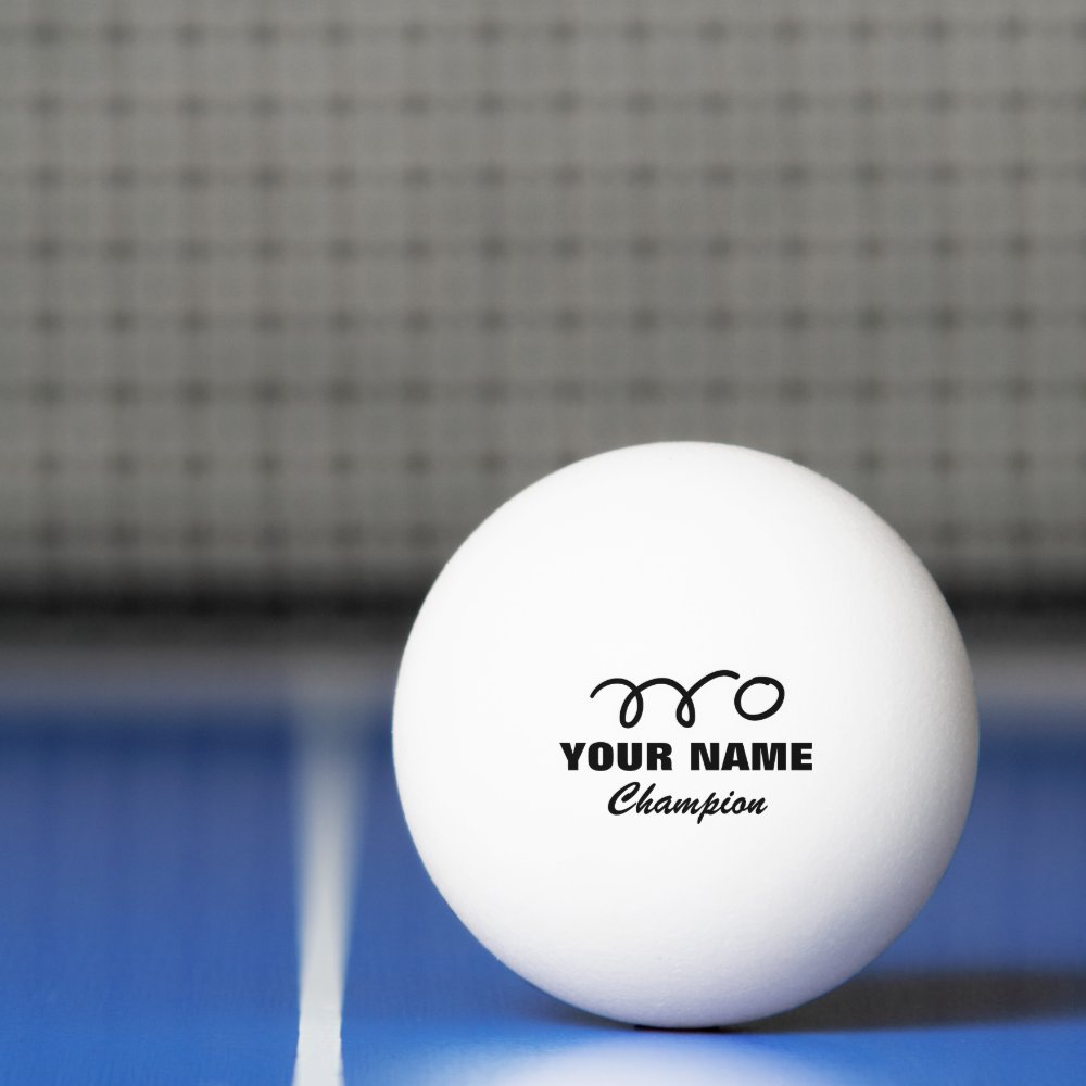Personalized ping pong balls for table tennis game