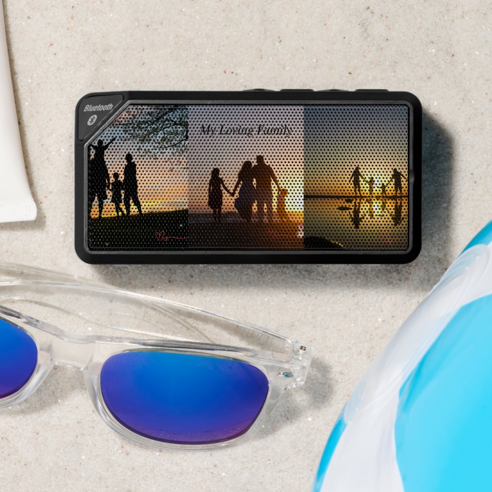 Multi Photo Collage Modern Personalized  Bluetooth Speaker