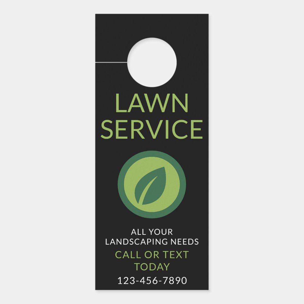 Landscaping & Lawn Service Professional Door Hange Hanger