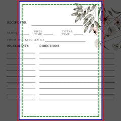 Wildflower Bridal Shower Recipe Card