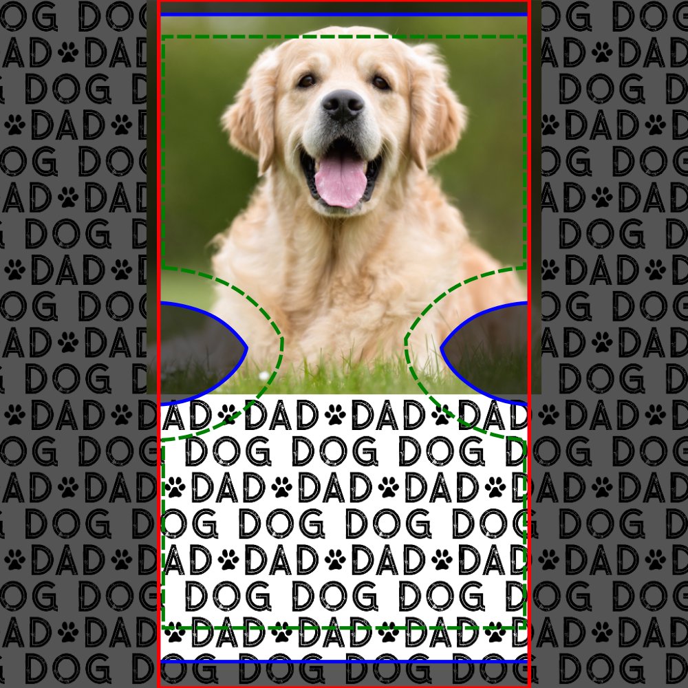Retro DOG DAD Personalized Pattern Pet Photo Crew Socks