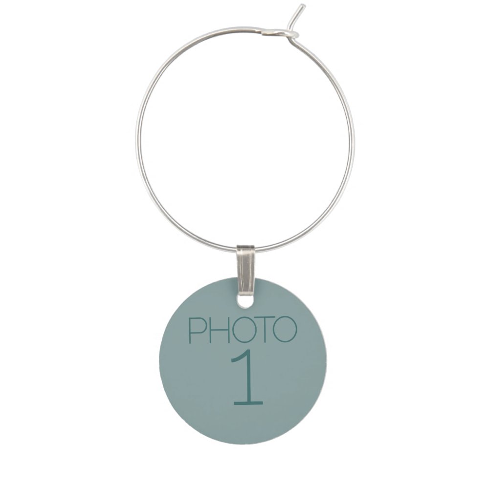 Create Your Own Collage with 4 Photos Wine Charm