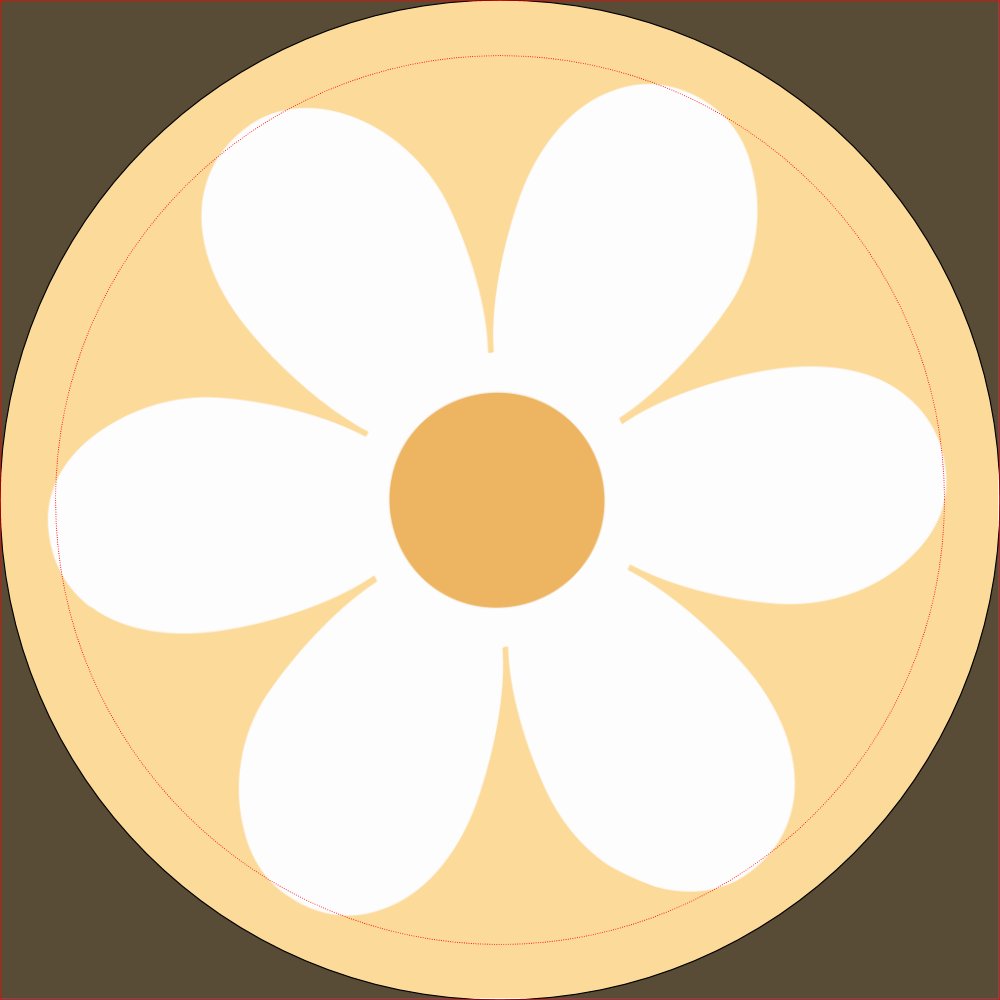 Retro daisy yellow boho button