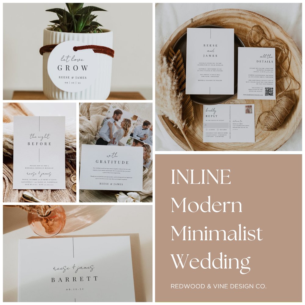Inline | Modern Minimal Personalized Wedding Topple Tower