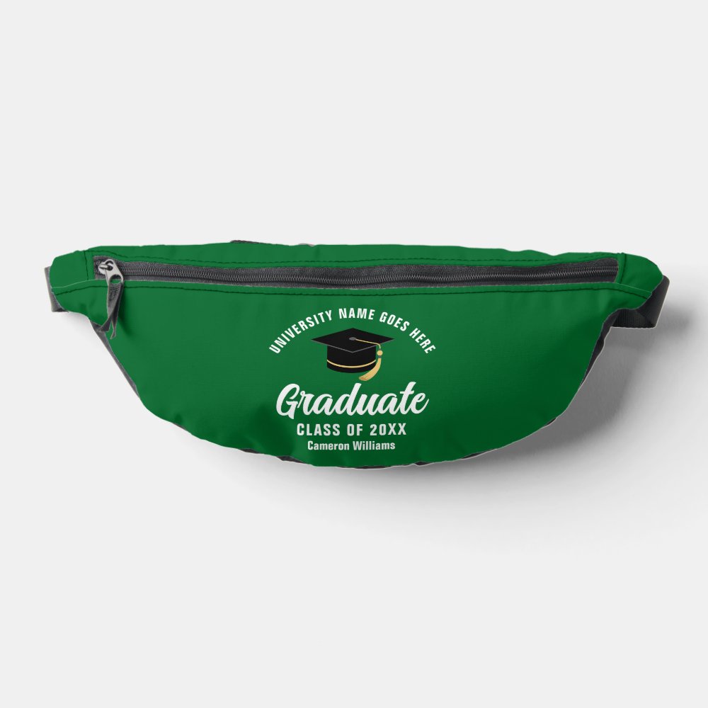 Green Graduate Customizable 2025 Graduation Fanny Pack