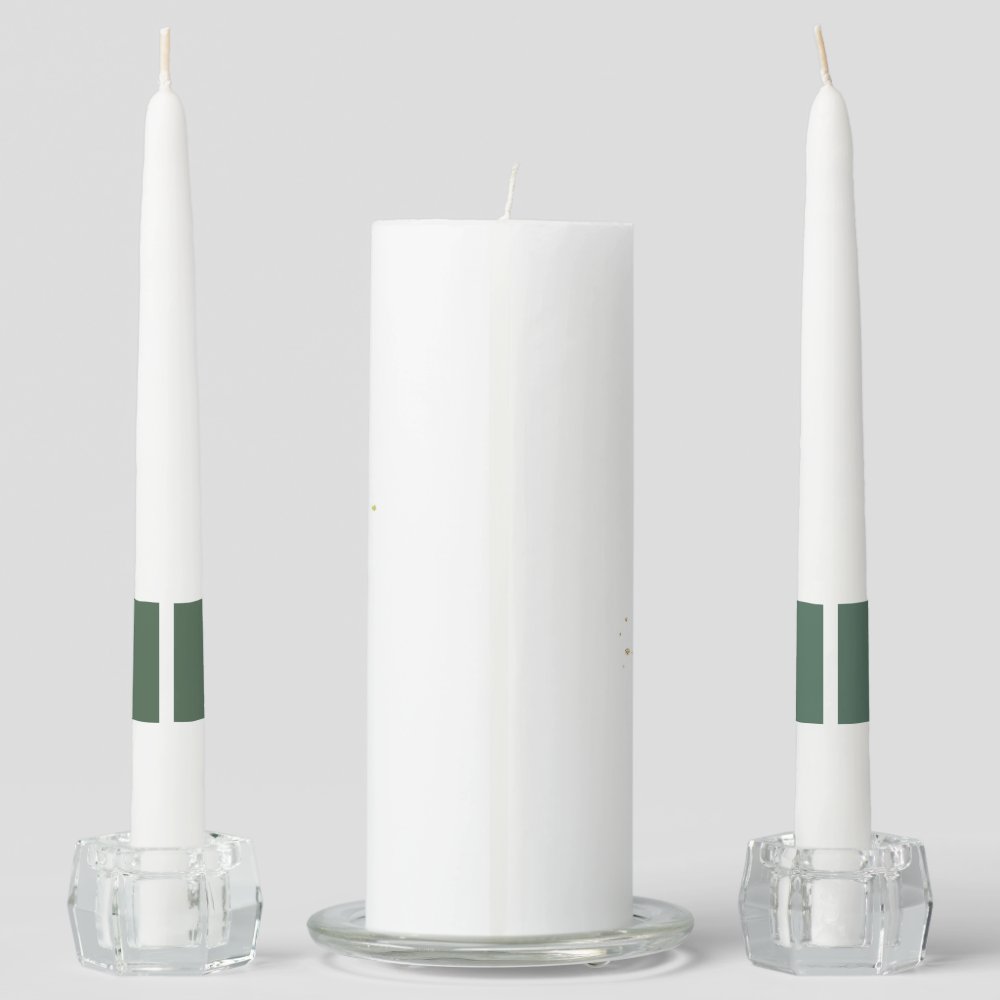 eucalyptus greenery foliage wedding unity candle set