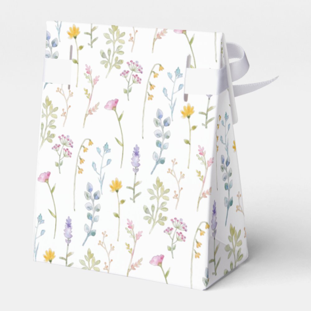 Wildflower Baby Shower Thank You  Favor Boxes