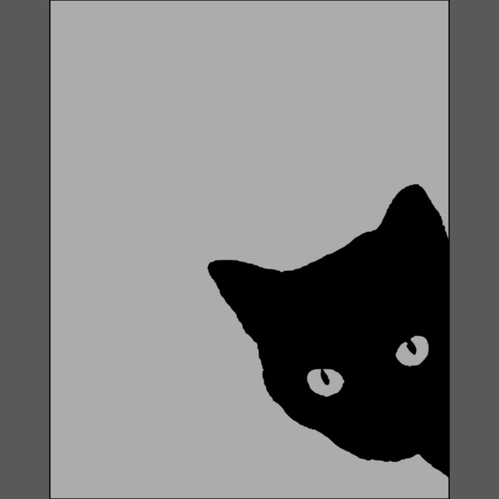 Black Cat Side Look Poster