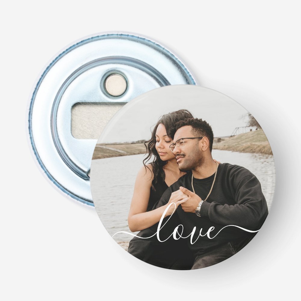 Personalized Photo and Text Photo Bottle Opener