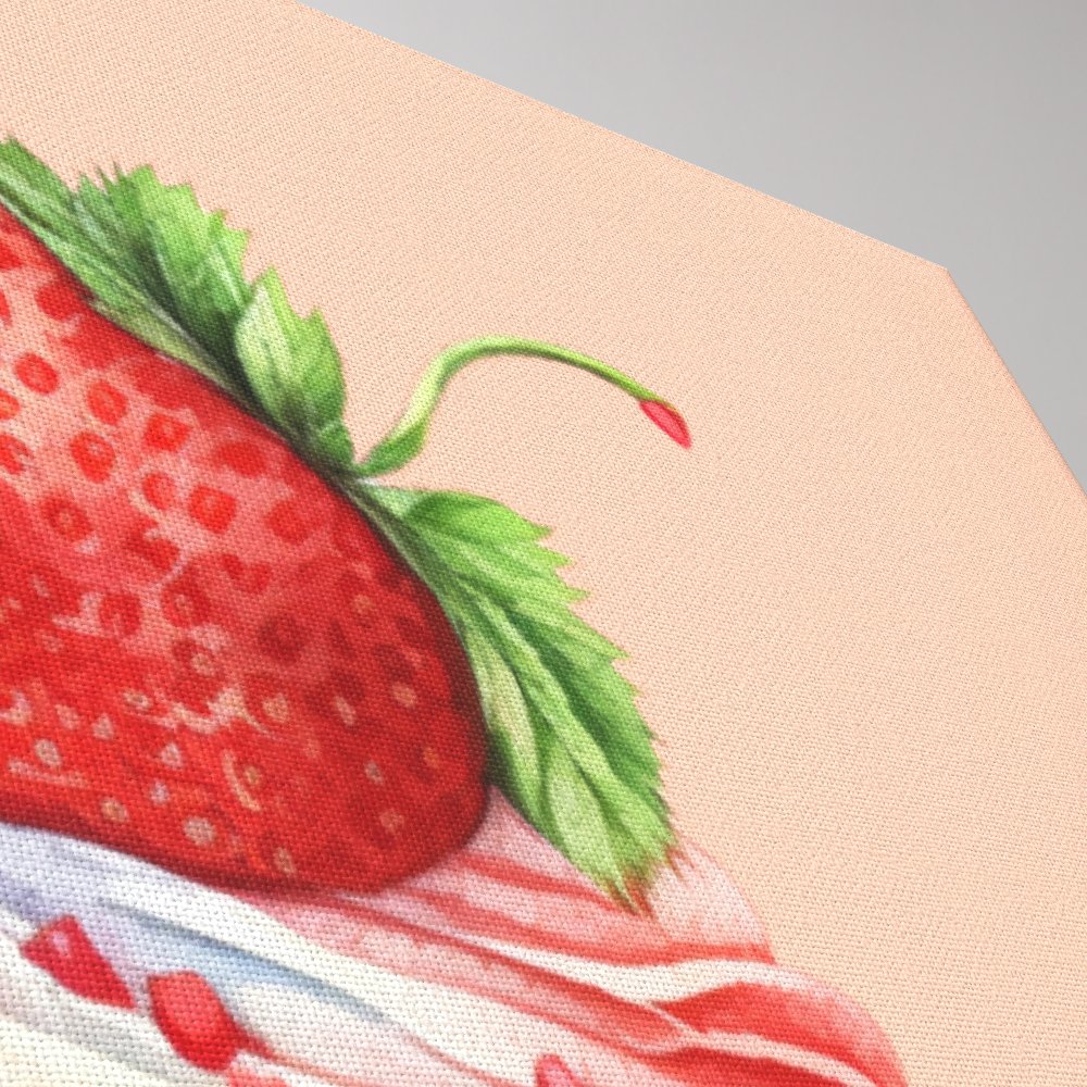 Strawberry Cupcake Sweet Dessert Canvas Print