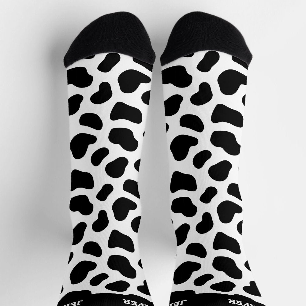 Cute Dalmatian Spot Pattern Dog Lover Socks