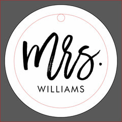 Stylish Script "Future Mrs" Personalized Wine Charm