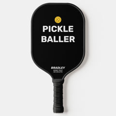 Funny Pickleballer Custom Text Name Pickleball Paddle