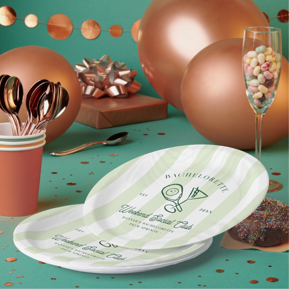 Pickleball Country Club | Bachelorette  Paper Plates