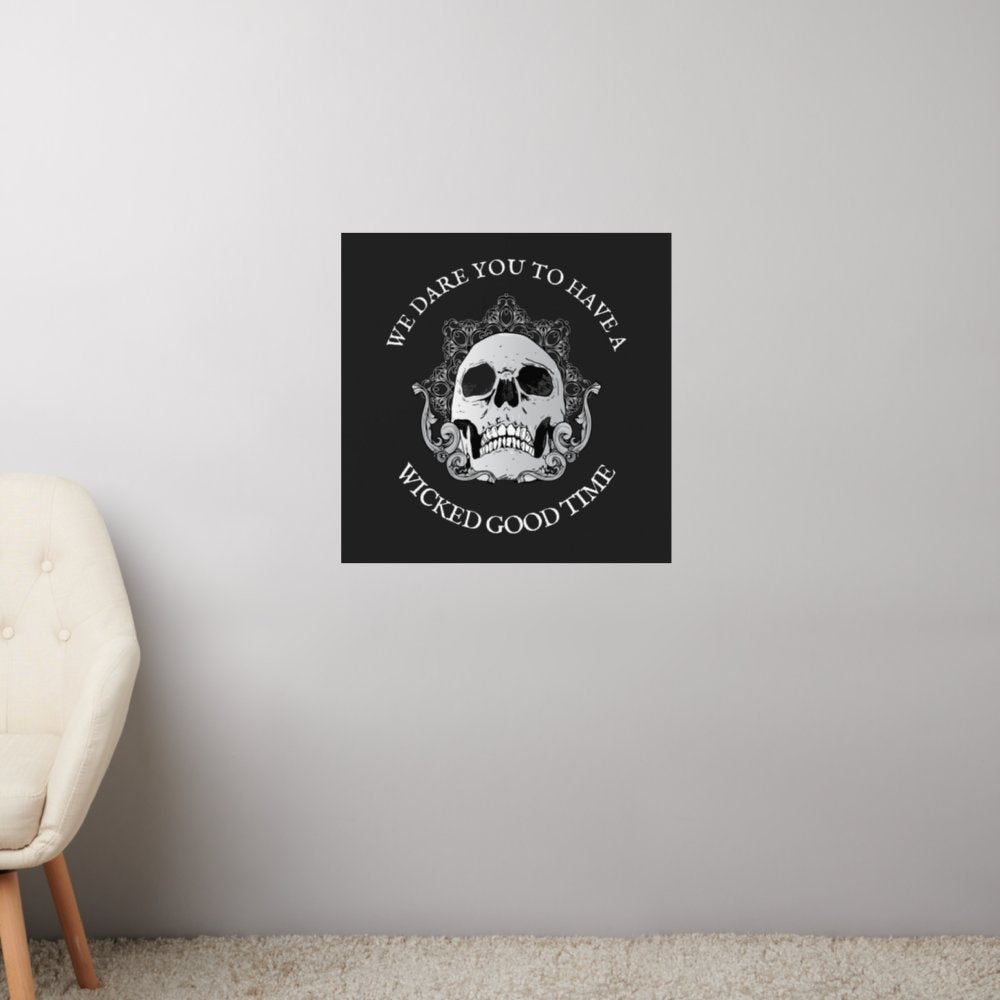 Gothic Skull Halloween Wall Decal