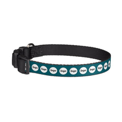 Simple Logo Business Promotional Teal Green Pet Collar