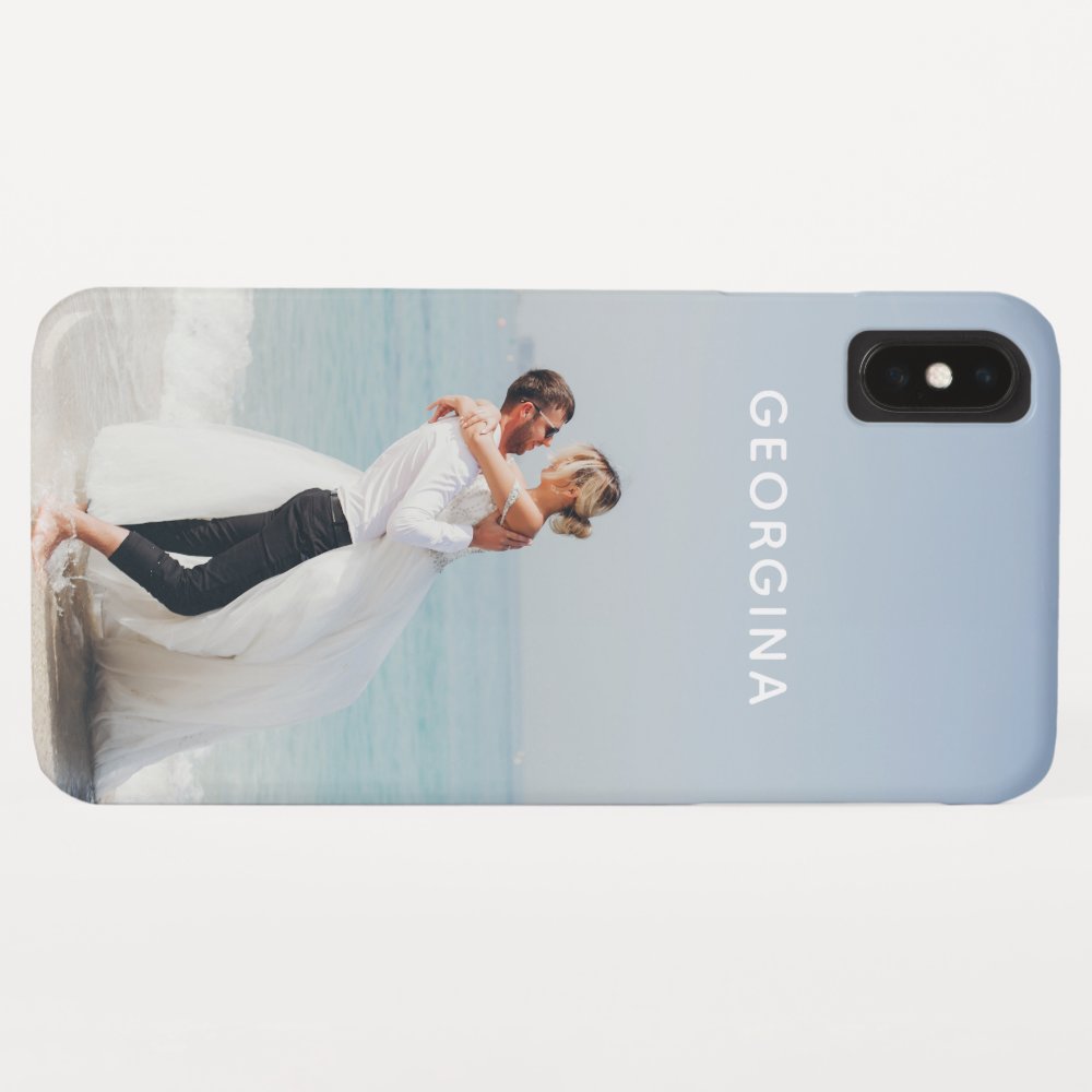 Personalized Wedding Photo and Name Case-Mate iPhone Case