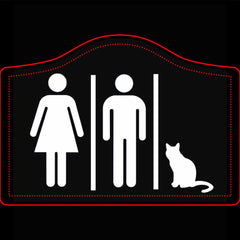Cat Bathroom Sign