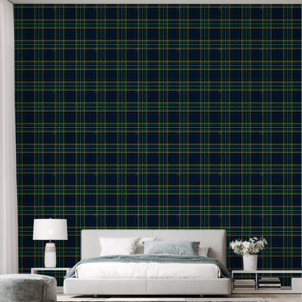 Green and Blue Tartan Plaid Wallpaper