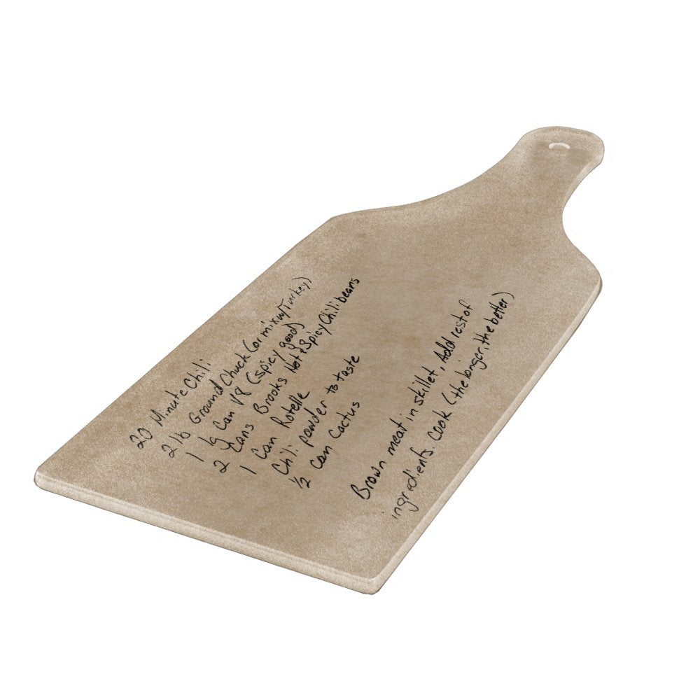 Handwritten Recipe Family Keepsake Custom Photo Cutting Board