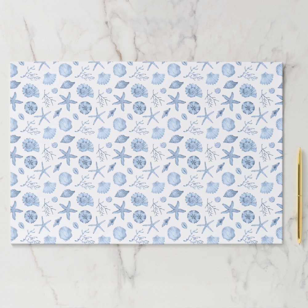 Seashells Paper Placemats, Coastal Beach Party Mat