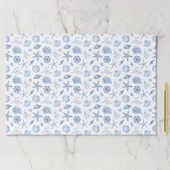 Seashells Paper Placemats, Coastal Beach Party Mat